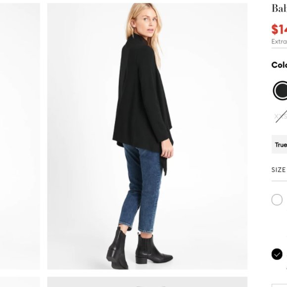 Banana Republic Baby Terry Waterfall Cardigan Small S Soft Layer - Picture 3 of 10